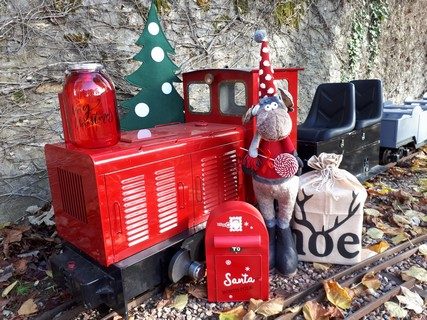 Train de jardin spécial Noël