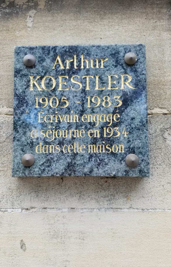 Plaque commémorative d'Arthur Koestler