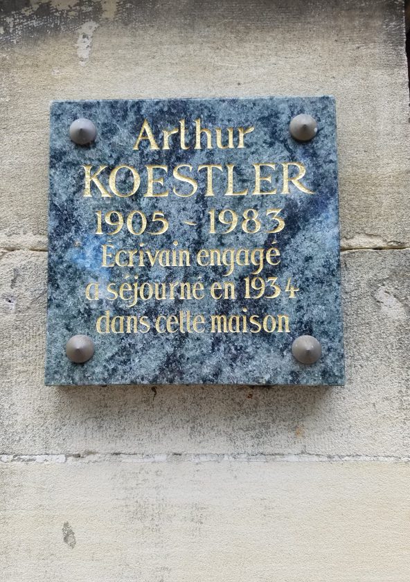 Plaque commémorative d'Arthur Koestler