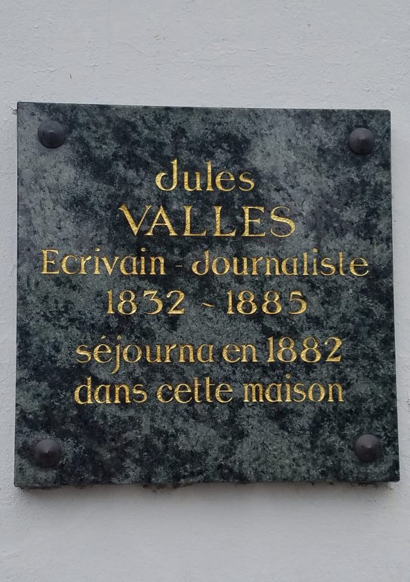 Plaque commémorative de Jules Vallès