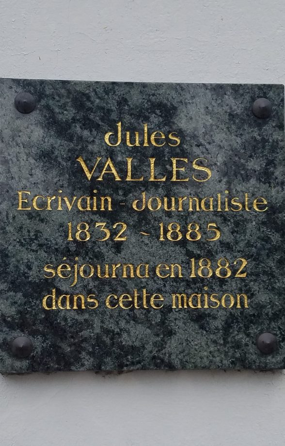 Plaque commémorative de Jules Vallès