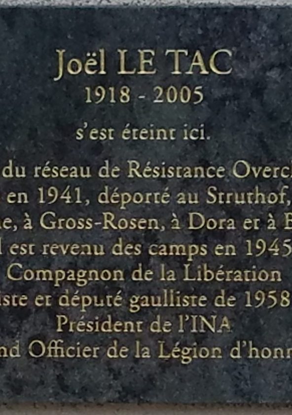 Plaque commémorative de Joël Le Tac
