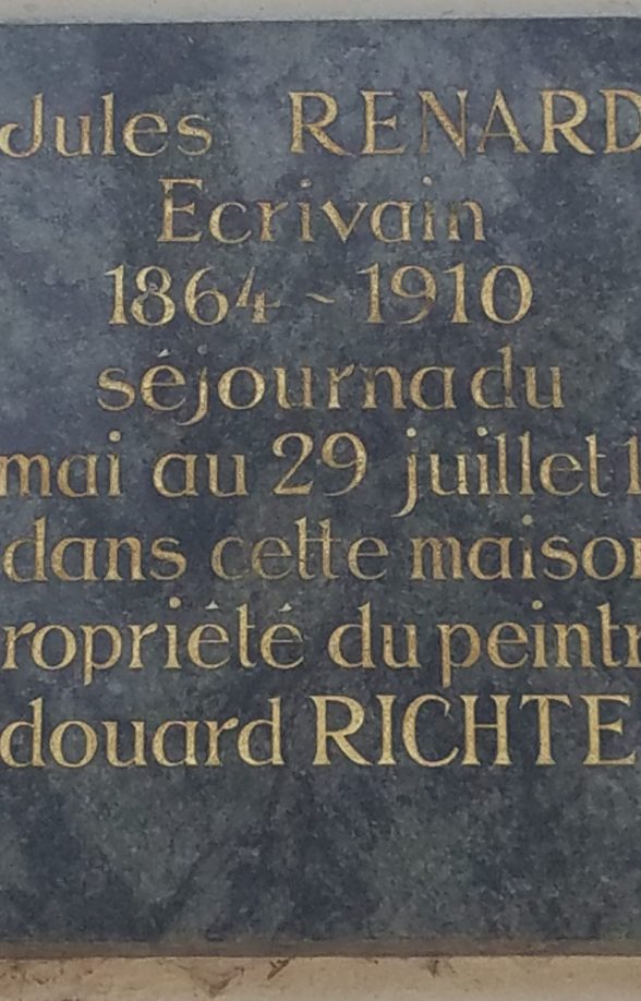 Plaque commémorative de Jules Renard