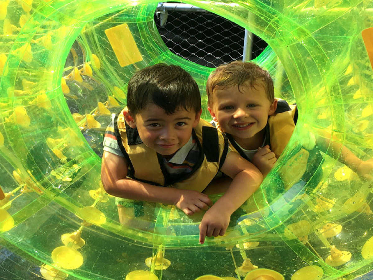 Bulles sur l'eau au Nautic Park