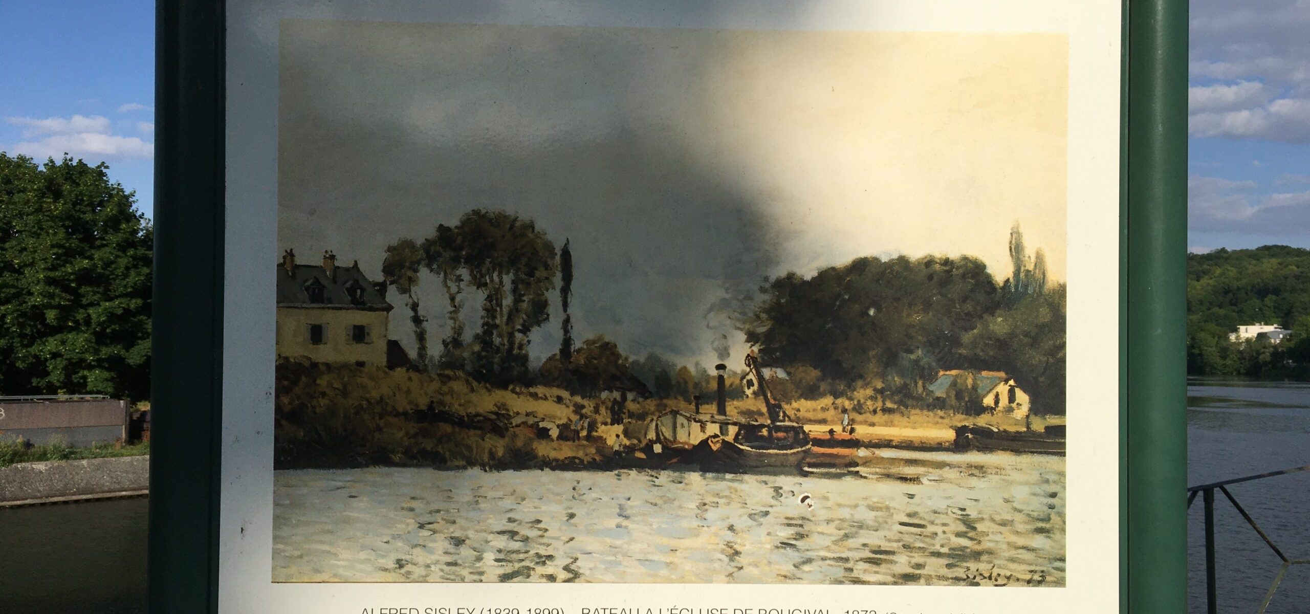 Sisley, bateau à l'écluse de Bougival