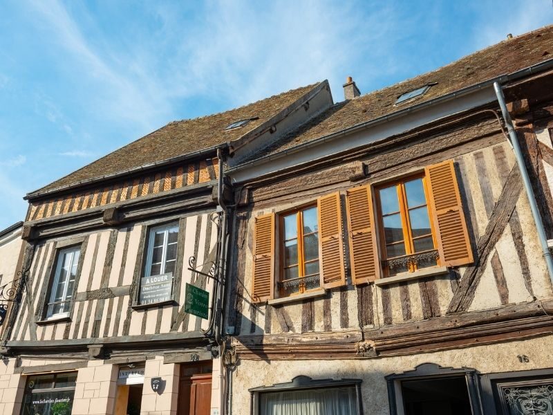 Montfort l'Amaury, maisons à colombages