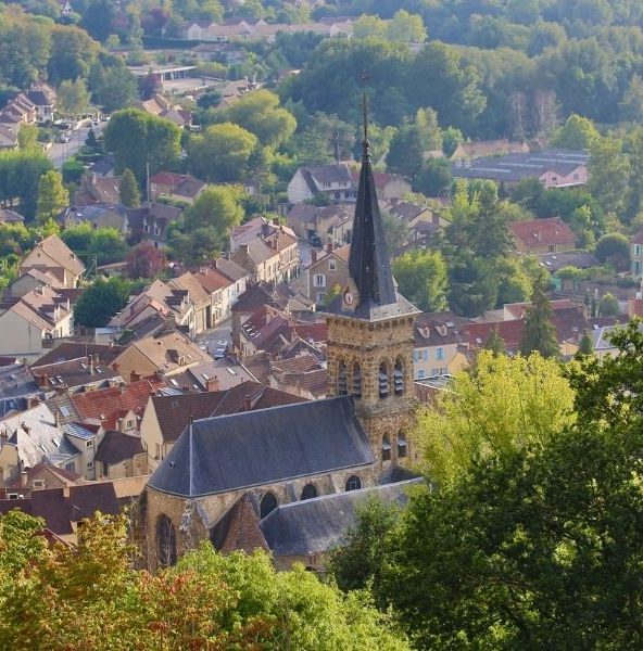 Village de chevreuse depuis le chateau de la madeleine