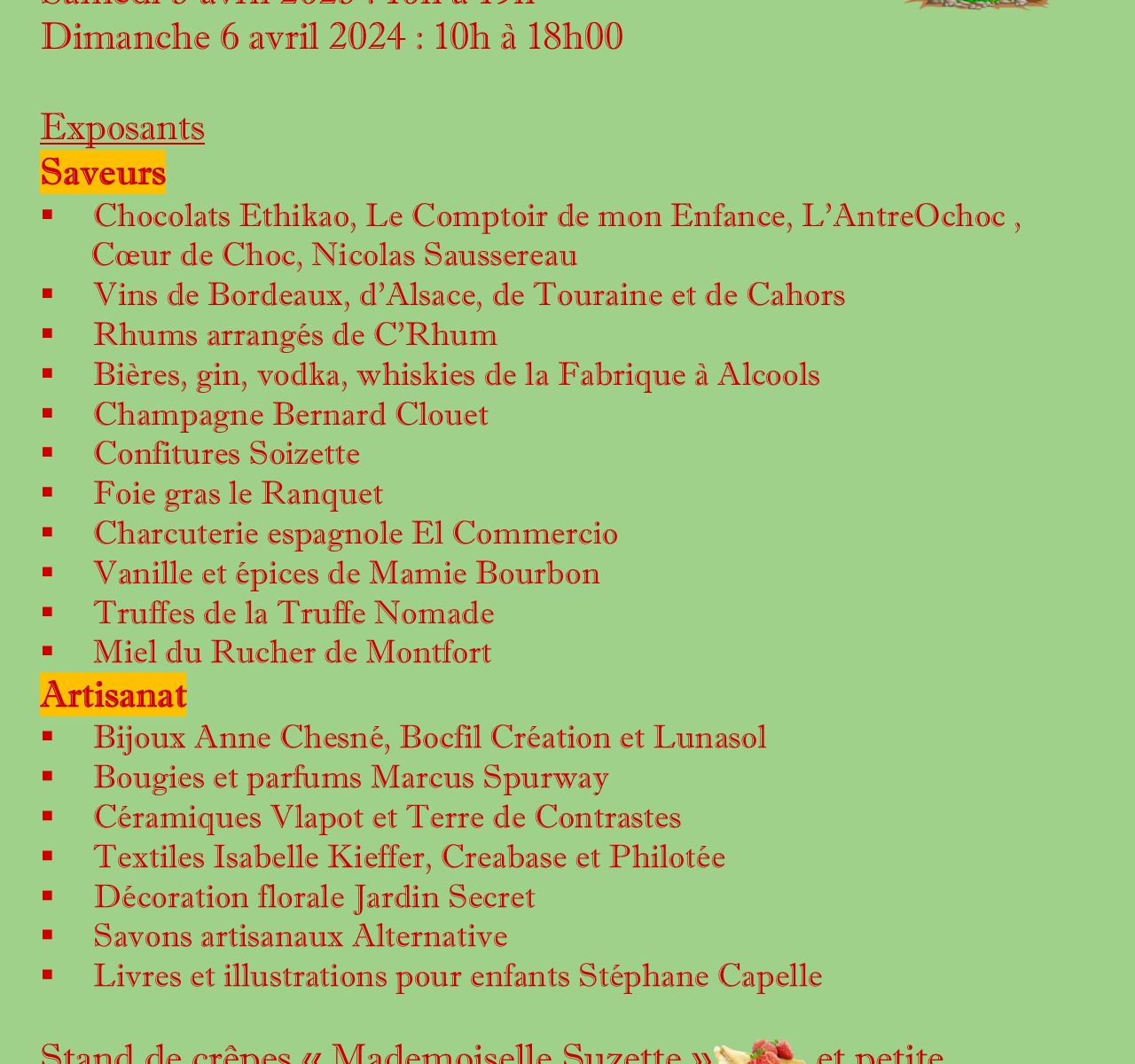 Salon des Saveurs et de l'Artisanat