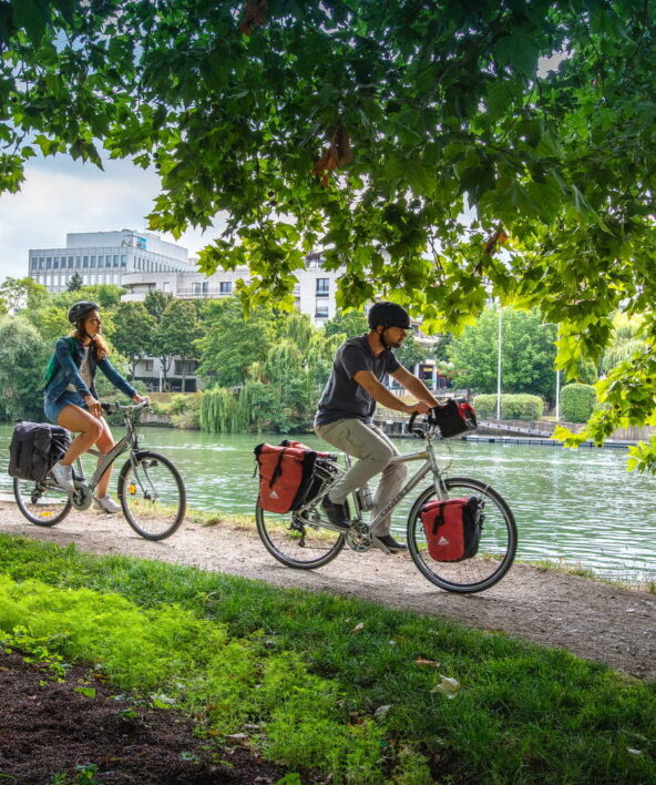Randonnée à vélo entre Chatou et Sartrouville sur les itinéraires de La Seine à Vélo et de l’Avenue Paris-Londres_Chatou