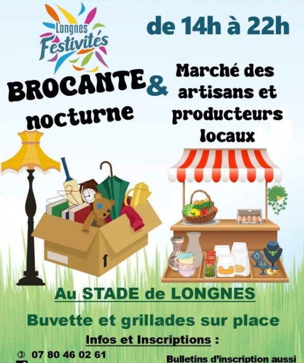 Brocante nocturne et marché des artisans et producteurs locaux_Longnes