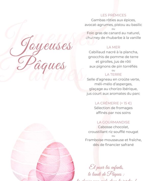 Menu de Pâques