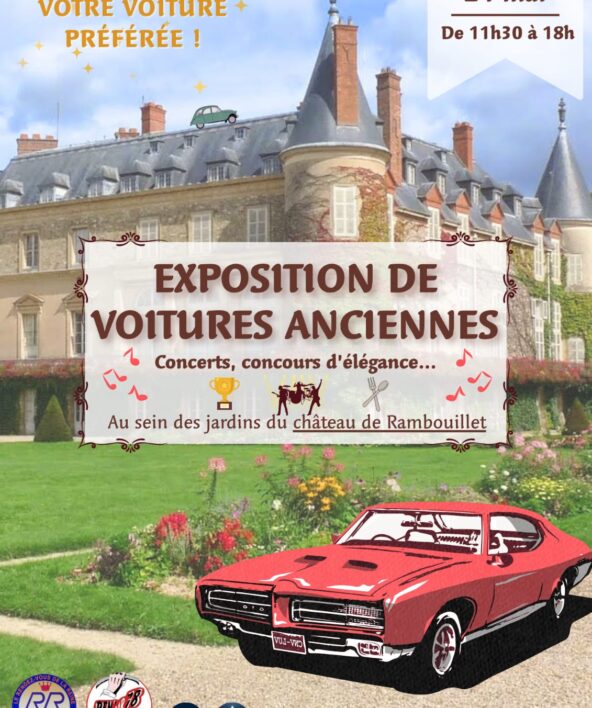 Exposition de voitures anciennes_Rambouillet