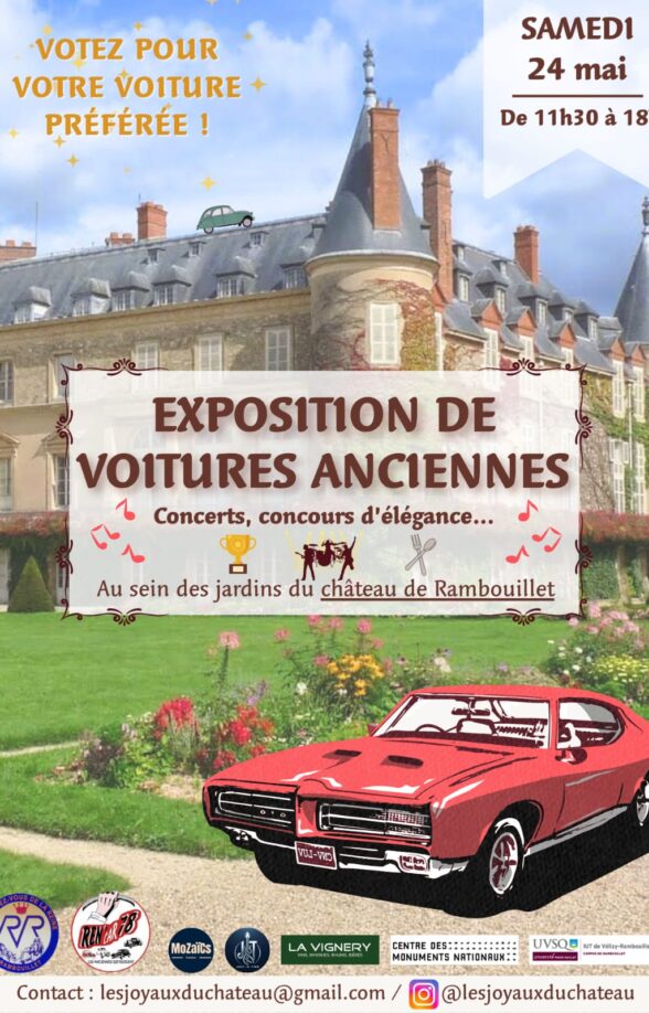 Exposition de voitures anciennes_Rambouillet