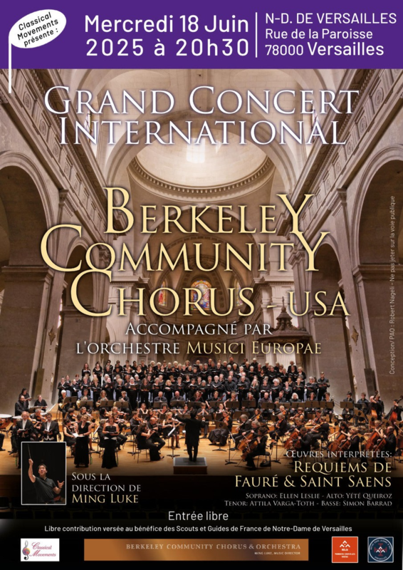Eglise Notre Dame - Concert du Berkeley Community Chorus -California_Versailles