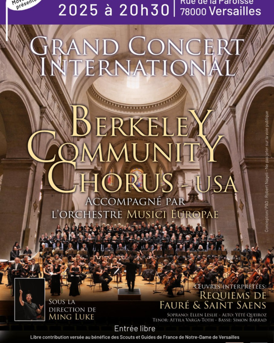 Eglise Notre Dame - Concert du Berkeley Community Chorus -California_Versailles