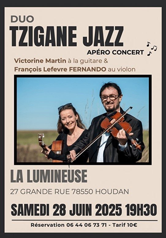 Apéro concert : Duo Tzigane Jazz_Houdan