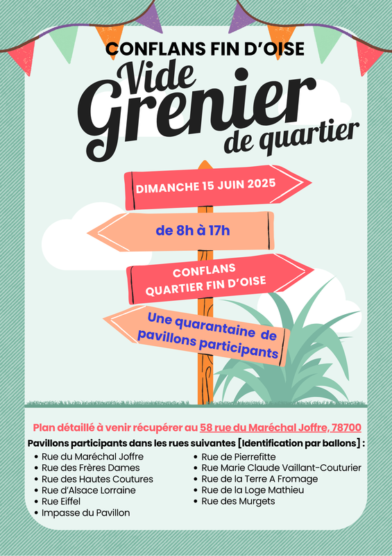 Vide-grenier de quartier Conflans fin d'oise_Conflans-Sainte-Honorine