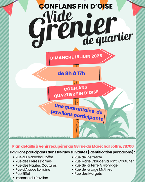 Vide-grenier de quartier Conflans fin d'oise_Conflans-Sainte-Honorine