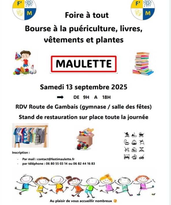 Bourse aux vêtements, livres, puériculture à Maulette_Maulette