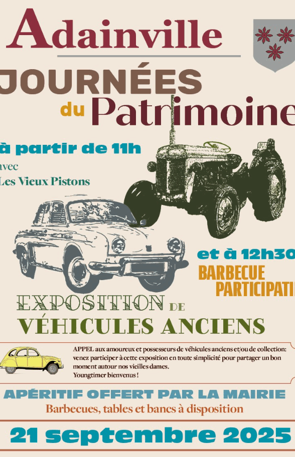 Exposition de véhicules anciens - Journée du Patrimoine_Adainville