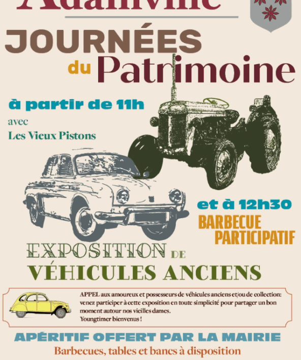 Exposition de véhicules anciens - Journée du Patrimoine_Adainville