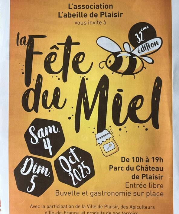 Affiche 32ème FETE du MIEL à PLAISIR
