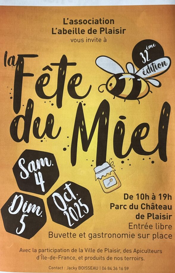 Affiche 32ème FETE du MIEL à PLAISIR