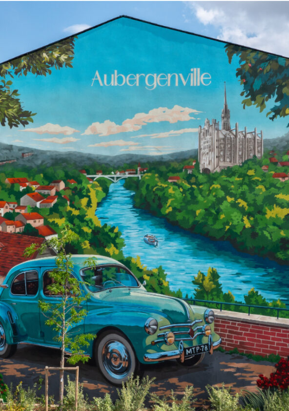 Fresque murale : Echo poétique d'Aubergenville_Aubergenville