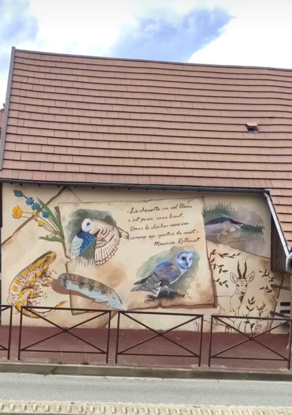Fresque murale : Les veilleuses_Jouy-Mauvoisin