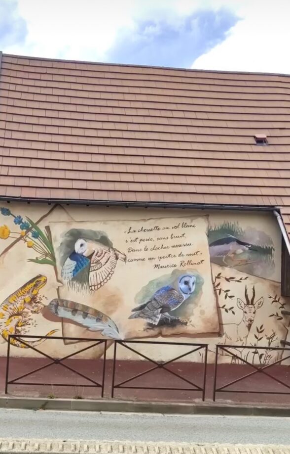 Fresque murale : Les veilleuses_Jouy-Mauvoisin