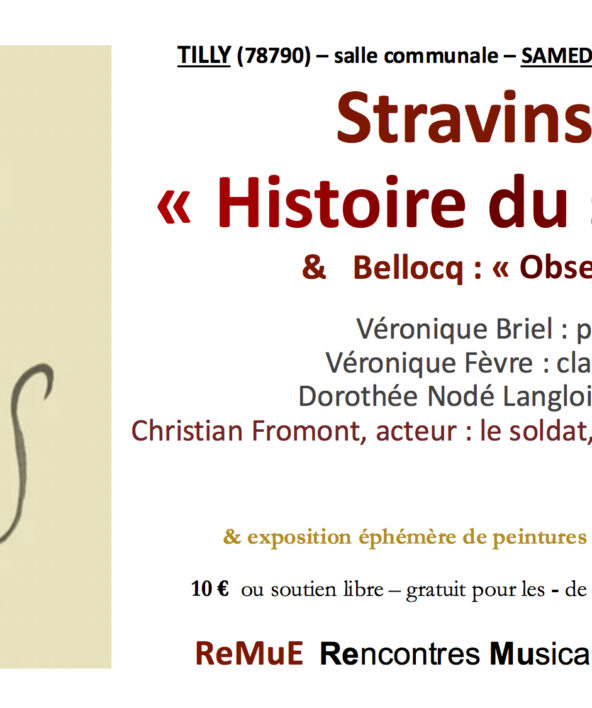 Concert : Histoire du soldat/Stravinsky & Obsession/Bellocq_Tilly