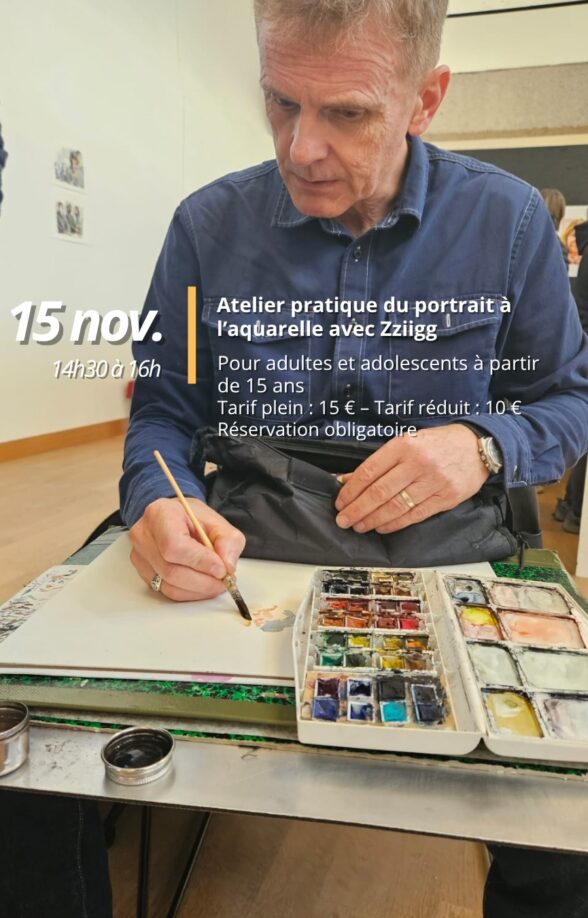 Atelier - pratique du portrait à l'aquarelle avec Zziigg_Clairefontaine-en-Yvelines