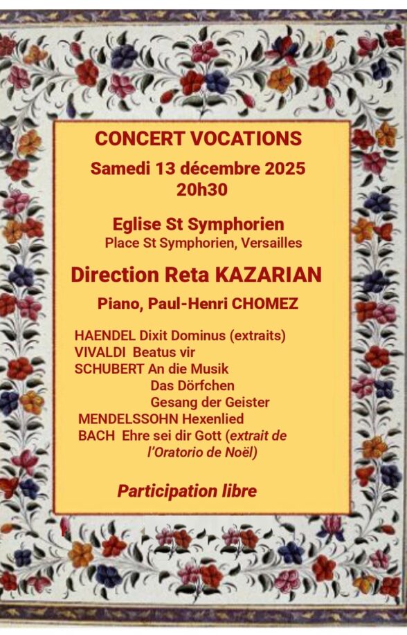 Eglise Saint-Symphorien Versailles - Concert du chœur et ensemble Vocation_Versailles