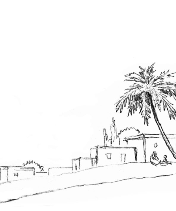 Jouy en Josas - Abdou et le joueur de flute_Jouy-en-Josas