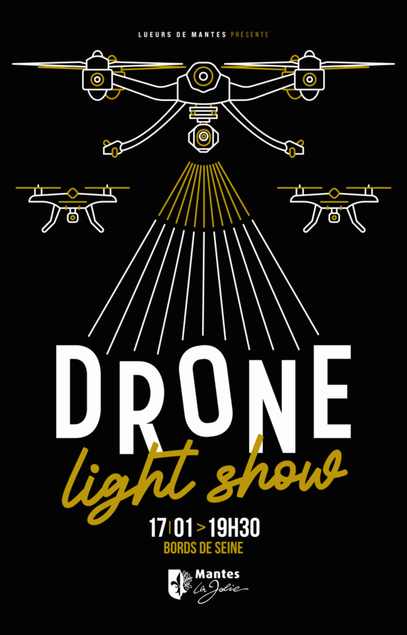 Lueurs de Mantes, drone Light Show_Mantes-la-Jolie