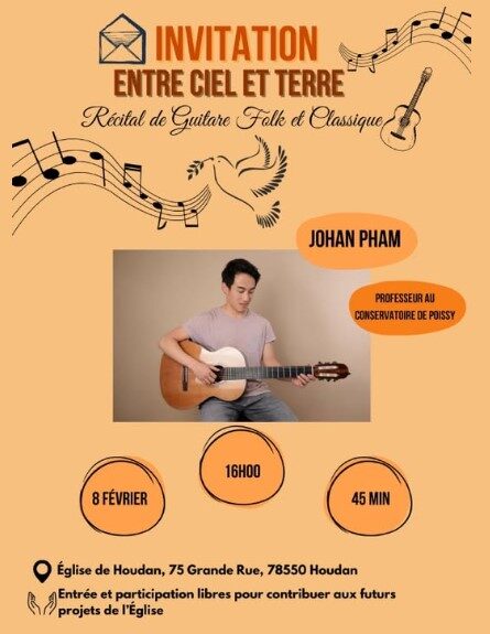 Récital de guitare folk et classique par Johan PHAM_Houdan