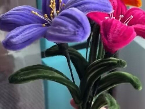 Cool Beans -Atelier bouquet de lys en chenille_Versailles