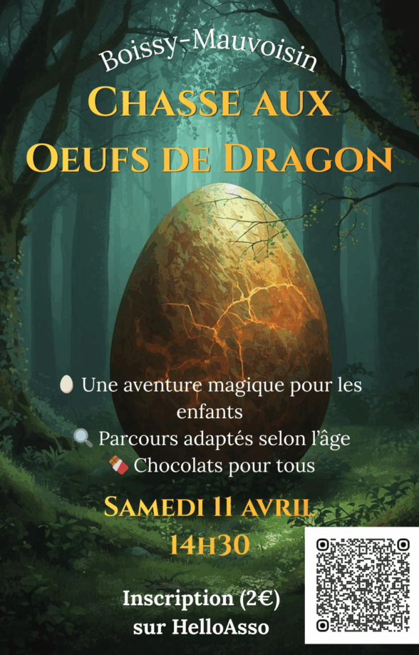 Affiche Chasse aux Oeufs de Dragon