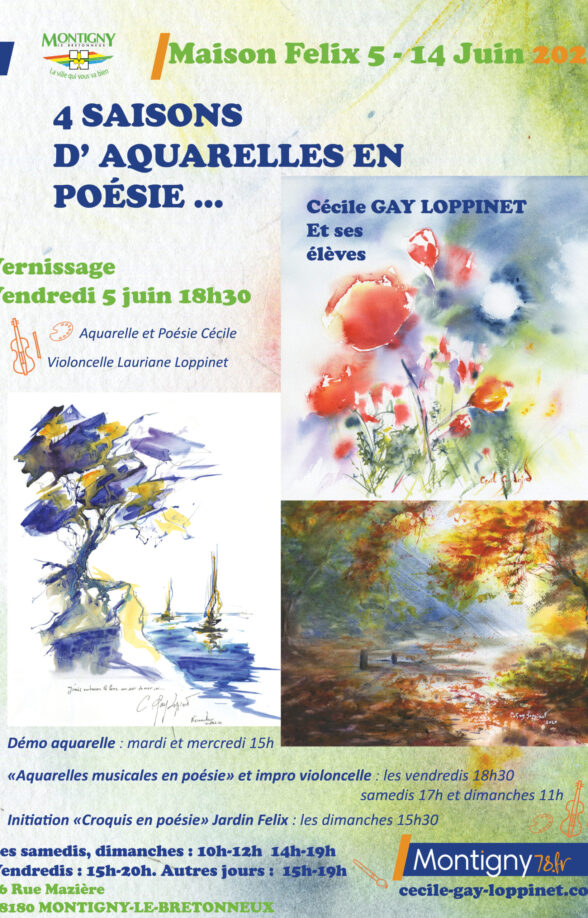 4 saisons d'aquarelles en poésie