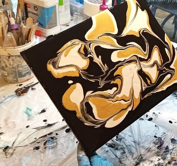 Cool beans - Atelier | Acrylic pouring_Versailles
