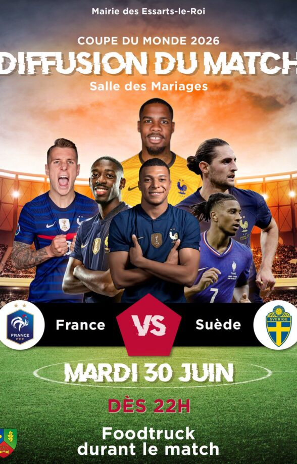 Coupe du monde de foot : France - Suède_Les Essarts-le-Roi