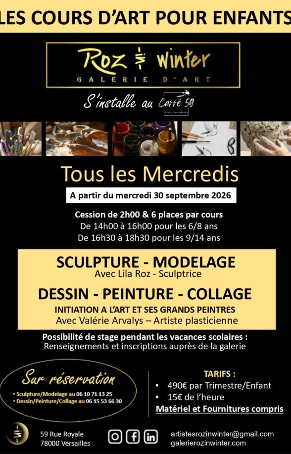 Cours d'art pour enfant - Galerie Roz in Winter_Versailles