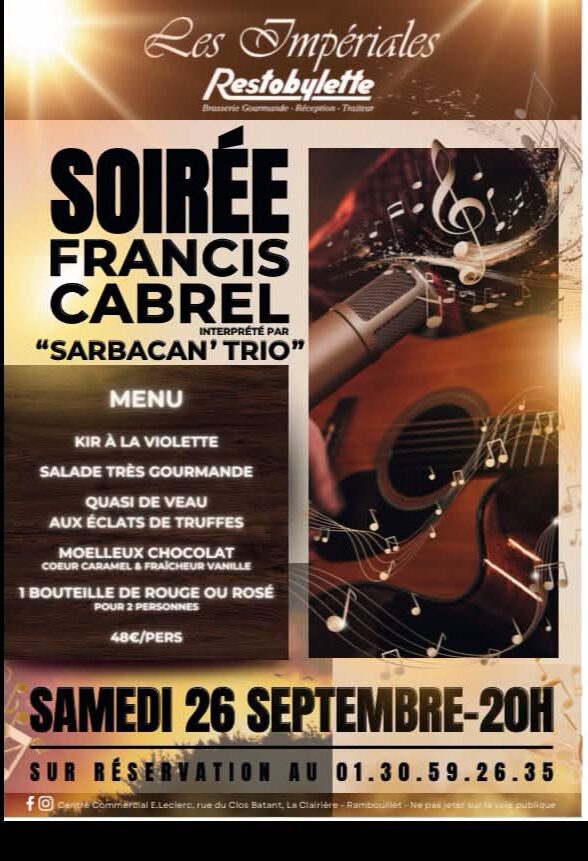 Soirée Francis Cabrel_Rambouillet